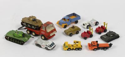 TOY CARS: A collection of Military and Industrial models, including Matchbox, Corgi and Tonka