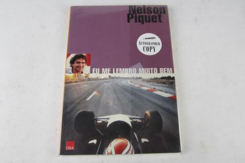PIQUET: 'Nelson Piquet - Eu Me Lembro Bem'softcover book. Nelson Piquet signature
