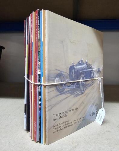 AUCTION CATALOGUES: A group of CHRISTIE'S Auction Catalogues (mainly South Kensington) predominantly from the 1990's. Catalogues feature dolls, toys, teddy bears, transport memorabilia & other collectibles