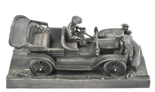 MODEL T: A Fine Pewter model of&nbsp;'The Wonderful Old Model T' by Lionel Forrest. Produced by Franklin Mint 1976.