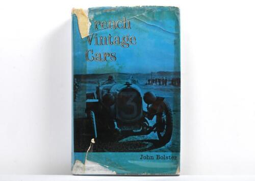 FRENCH CARS: 'French Vintage Cars' hardcover book by John Bolster. First edition published 1964