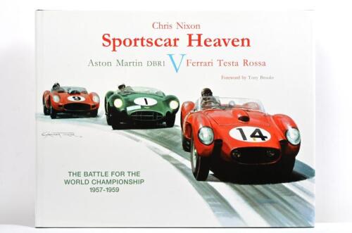 SPORTS CARS: 'Sportscar Heaven , Aston Martin DBR1 V Ferrari Testa Rossa - THE BATTLE FOR THE WORLD CHAMPIONSHIP 1957-1959' hardcover book by Chris Nixon