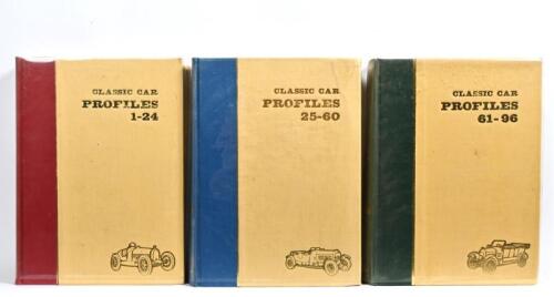 CLASSIC CAR PROFILES: Three bounds volumes of 'CLASSIC CAR PROFILES'. Numbers 1-24, Numbers 25-60 & Numbers 61-96