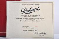 PACKARD: 'Packard - A History Of The Motor Car And The Company' hardcover book. First Edition Numbered '900' - 2