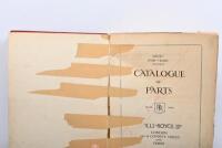 ROLLS-ROYCE: An original August 1914 issue of ROLLS-ROYCE 'CATALOGUE OF PARTS (SERIES 1700 - 2600)' - 2