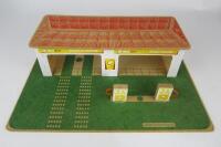 TOY FUEL STATION: A wooden toy 'fast fuel' road house by Millowood, Ballarat