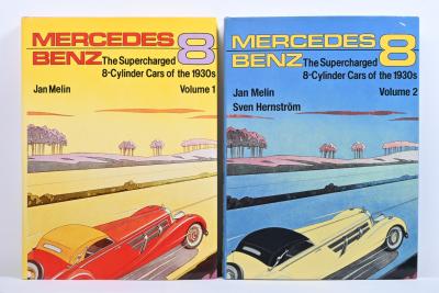 MERCEDES-BENZ: Two volumes of 'MERCEDES-BENZ - The Supercharged 8-Cylinder Cars of the 1930s (8)' by Jan Melin and Sven Hernstrom