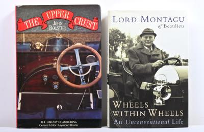 ENGLISH MOTORING: Two hardcover books detailing English motoring. 'WHEELS WITHIN WHEELS - An Unconventional Life' by Lord Montagu of Beaulieu