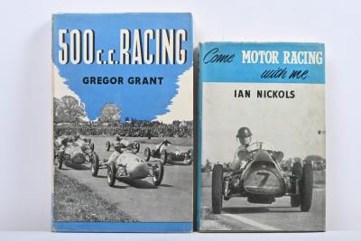 MOTOR RACING: Two hardcover books detailing motor racing. First Edition of '500c.c. RACING' by Gregor Grant