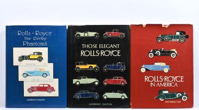 ROLLS-ROYCE: Three hardcover books regarding Rolls-Royce. 'Rolls-Royce The Derby Phantoms' by Lawrence Dalton