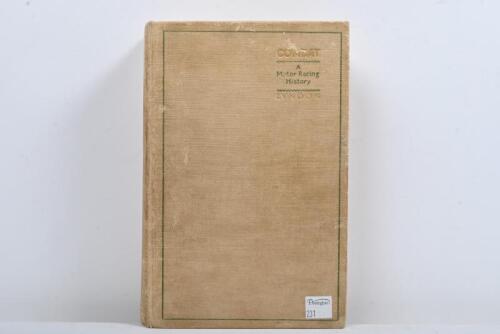 MOTOR RACING: A hardcover copy of 'COMBAT - A Motor Racing History' by Barre Lyndon. First Edition published 1933