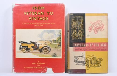 VETERAN: Two hardcover books detailing veteran cars. 'VETERANS OF THE ROAD' by Elizabeth Nagle
