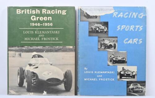 RACING: Two hardcover books by Louis Klemantaski and Michael Frostick. First Edition of 'British Racing Green'