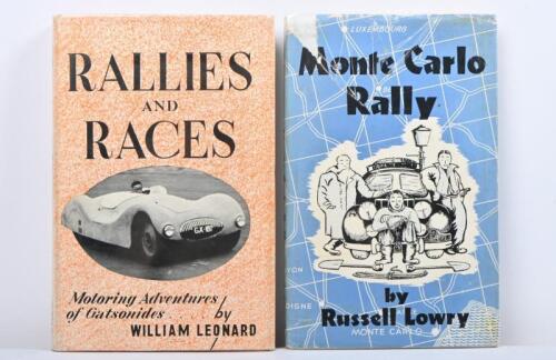 RALLIES: Two hardcover books concerned with rallies. 'Monte Carlo Rally' by Russell Lowry