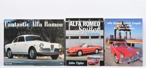 ALFA ROMEO: Three hardcover detailing the Alfa Romeo marque. 'Fantastic Alfa Romeo' by Luciano Greggio
