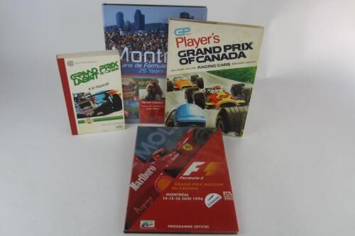 CANADIAN GRAND PRIX: Four items relating to the Canadian Grand Prix with hardcover Limited Edition of 1996 Canadian Grand Prix Official Programme, with CoA. Numbered 902/1000.