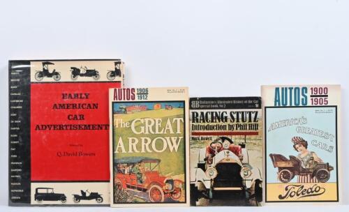 AMERICAN: Four publications related to American cars. 'RACING STUTZ' softcover book by Mark Howell