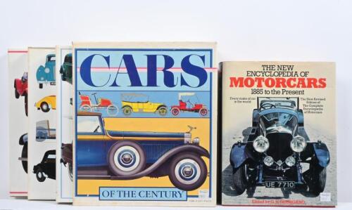 MOTORCARS: A selection of hardcover books detailing motorcars. 'CARS OF THE CENTURY' three volume set