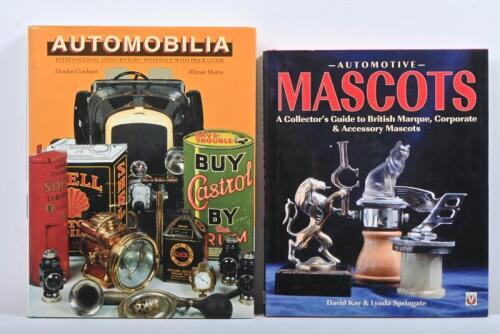 AUTOMOBILIA: Two hardcover books detailing automobilia. 'AUTOMOBILIA - INTERNATIONAL 20TH CENTURY REFERENCE WITH PRICE GUIDE' by Gordon Gardiner, Alistair Morris