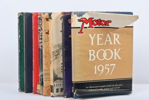THE MOTOR: Eight consecutive editions of "The Motor YEAR BOOK". Years 1950 - 1957