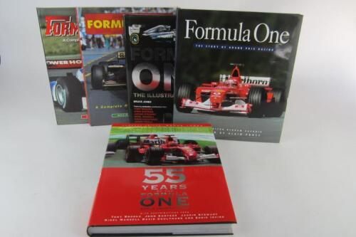 FORMULA 1: Five hardcover books covering Formula 1.