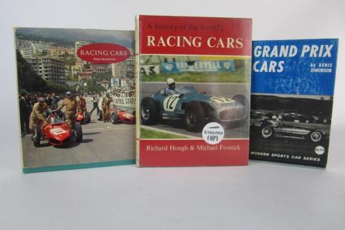 RACING CARS: Three period hardcover books detailing racing cars.