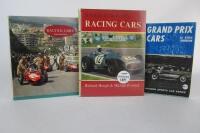 RACING CARS: Three period hardcover books detailing racing cars.