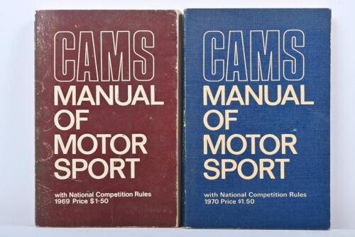CAMS: Two 'CAMS - MANUAL OF MOTOR SPORT' copies from 1969 and 1970