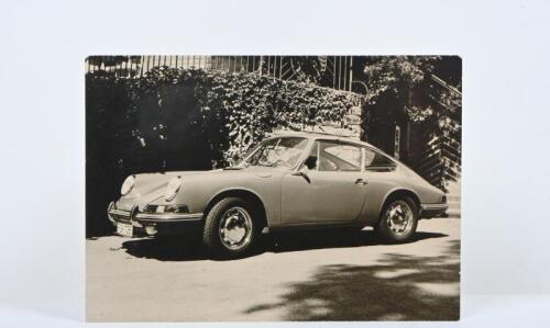 PORSCHE: An original Werkfoto PORSCHE Type 911, 2 Litre Six Cylinder black and white card/picture
