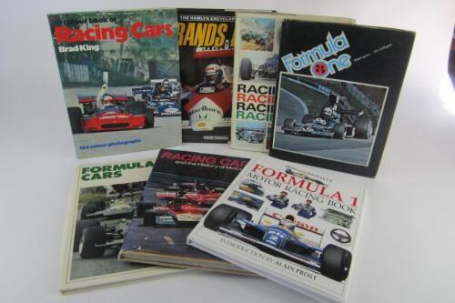 GRAND PRIX: Seven hardcover books detailing Formula 1.