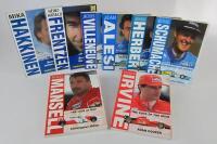 FORMULA 1 DRIVERS: A collection of softcover books by Christopher Hilton detailing Formula 1 driver profiles.