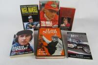 GRAND PRIX DRIVERS: Six books detailing Grand Prix drivers from various eras.