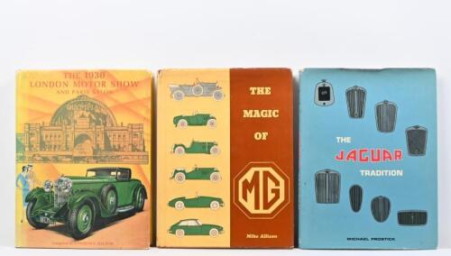 ENGLISH: Three hardcover books concerned with English cars. 'THE JAGUAR TRADITION' by Michael Frostick
