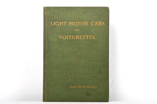 MOTOR CARS: A 1902 edition of 'LIGHT MOTOR CARS AND VOITURETTES' by John Henry Knight