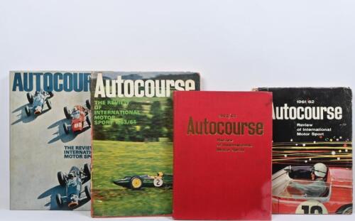 AUTOCOURSE: Four editions of 'AUTOCOURSE' from years 1961/2, 1962/63, 1963/64 & 1966