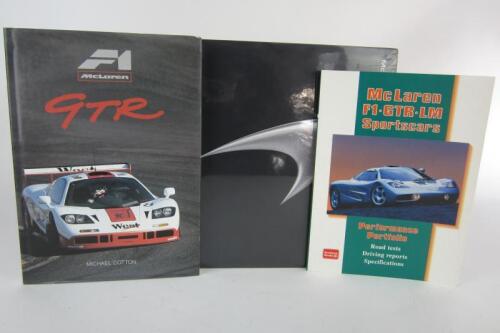 McLAREN: Three books detailing the history of McLaren road and racing cars