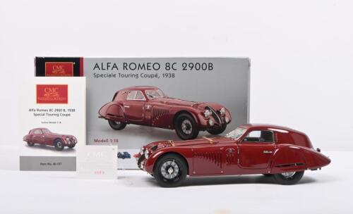 ALFA ROMEO: A high quality CMC 1:18 scale Alfa Romeo 8C 2900 B, 1938 Special Touring Coupe (Item No. M-107). Superb Model