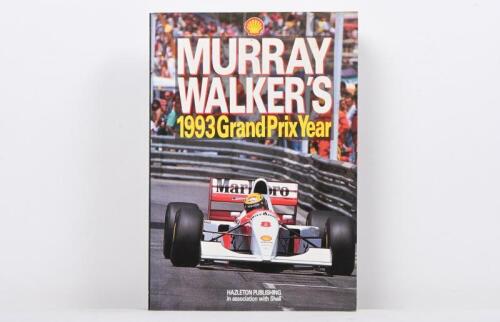 WALKER: 'MURRAY WALKER'S 1993 GRAND PRIX YEAR' softcover book. Murray Walker signature