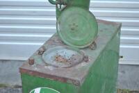 CASTROL: A circa 1960s steel Castrol high boy oil pump, 105cm high to top of hand pump, surface rust throughout - 5