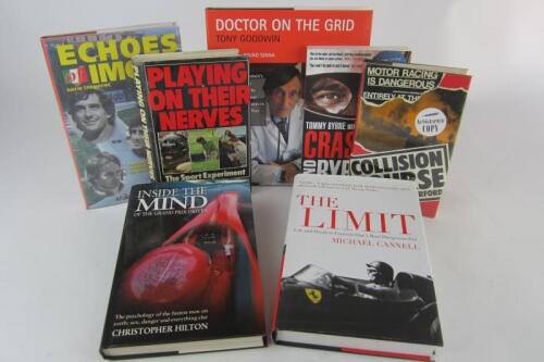 GRAND PRIX: Six hardcover books/novels dealing with the dangers of Grand Prix racing