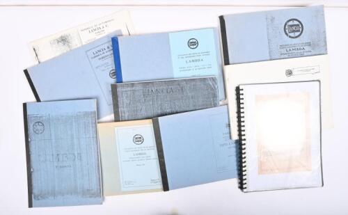 LAMBDA: A group of reproduced early and late Lancia&nbsp;items. LAMBDA Catalogues, Manuals, Handbooks