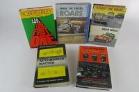 HISTORIC RACING: Five hardcover books detailing historic racing. Denny Hulme signature