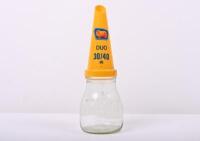 GOLDEN FLEECE: A Golden Fleece Duo 30/40 MS plastic pourer on a 500ml glass bottle