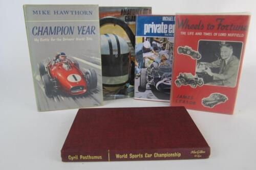RACING: Six period hardcover books detailing car racing