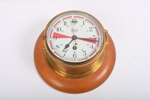 SHIPS CLOCK: A circa 1960's SMITHS ASTRAL ships clock in brass