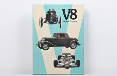 V8: 'V8' hardcover book by Michael Frostick. First Edition