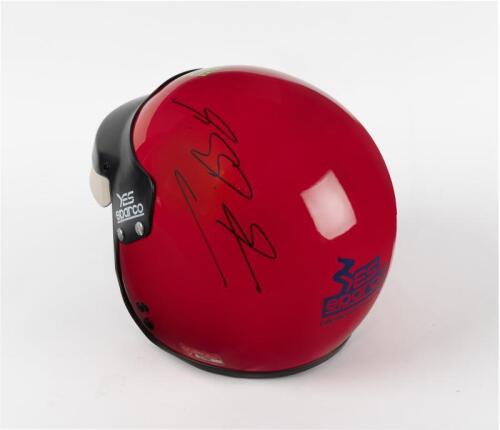 SCHUMACHER: A sparco 'PILOTA CORSO AVANZATO&Acirc;&nbsp;- Ferrari', open faced&Acirc;&nbsp;Kevlar Carbon helmet. Michael Schumacher signature