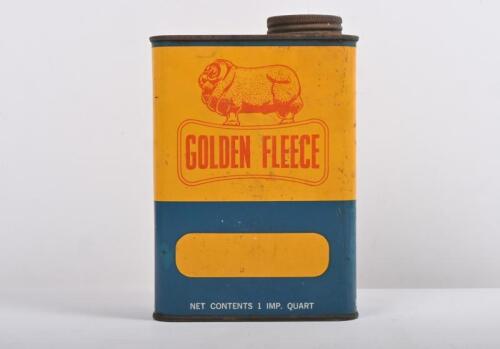 GOLDEN FLEECE: A Golden Fleece 'Dog Bone'&nbsp;1 Imperial Quart tin with embossed lid