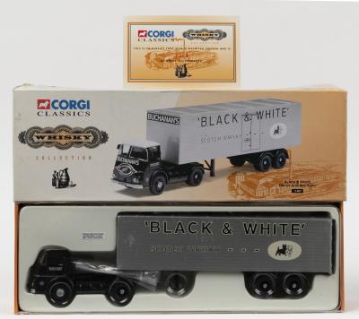 ERF: A Limited Edition CORGI CLASSICS 1:50 scale 'BLACK & WHITE' ERF KV Artic Box Trailer (11401). L.E '1254' of 4,300 produced