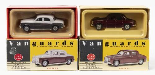 ROVER: Two Lledo Vanguards 1:43 scale Rover P4 models (VA19000 & VA19001)